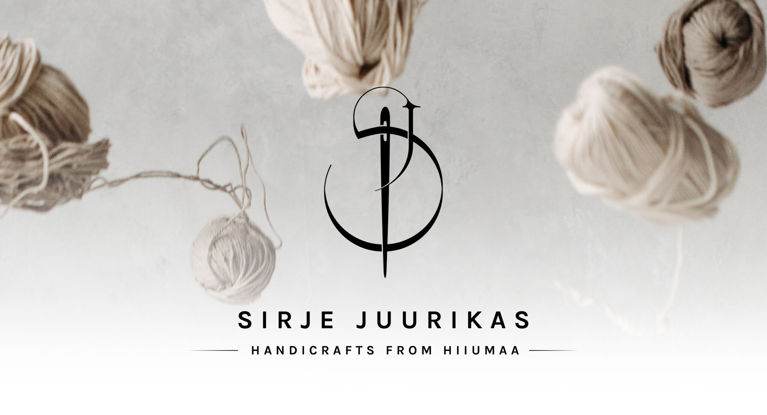 Sirje Juurikas logo – handicrafts from Hiiumaa – with balls of yarn