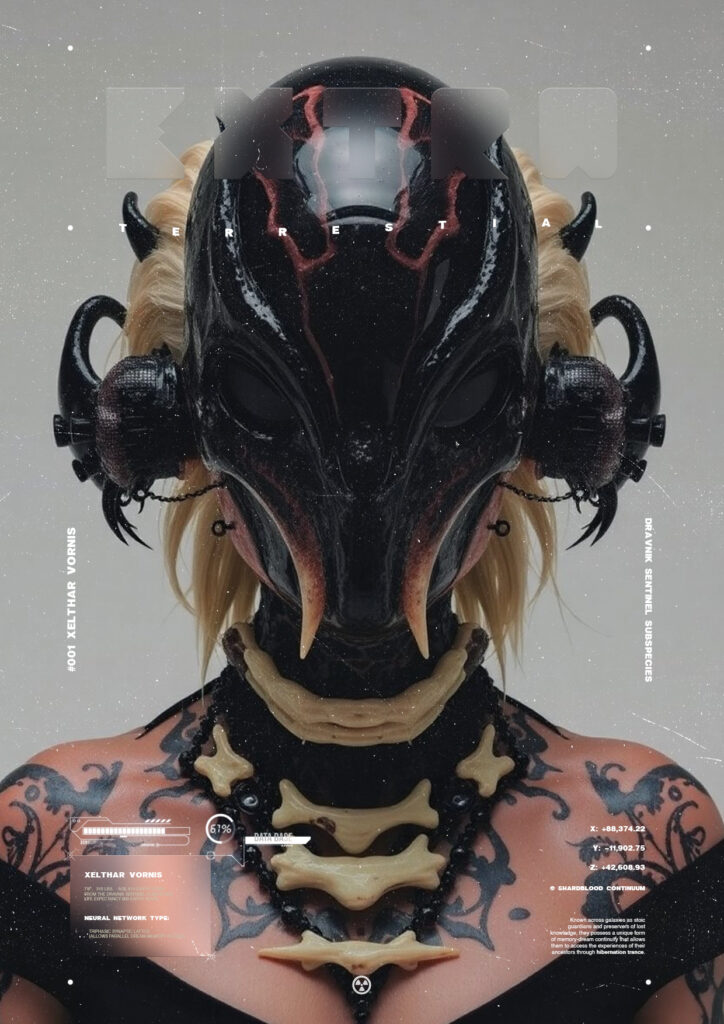 Event poster – a figure in a chrome mask