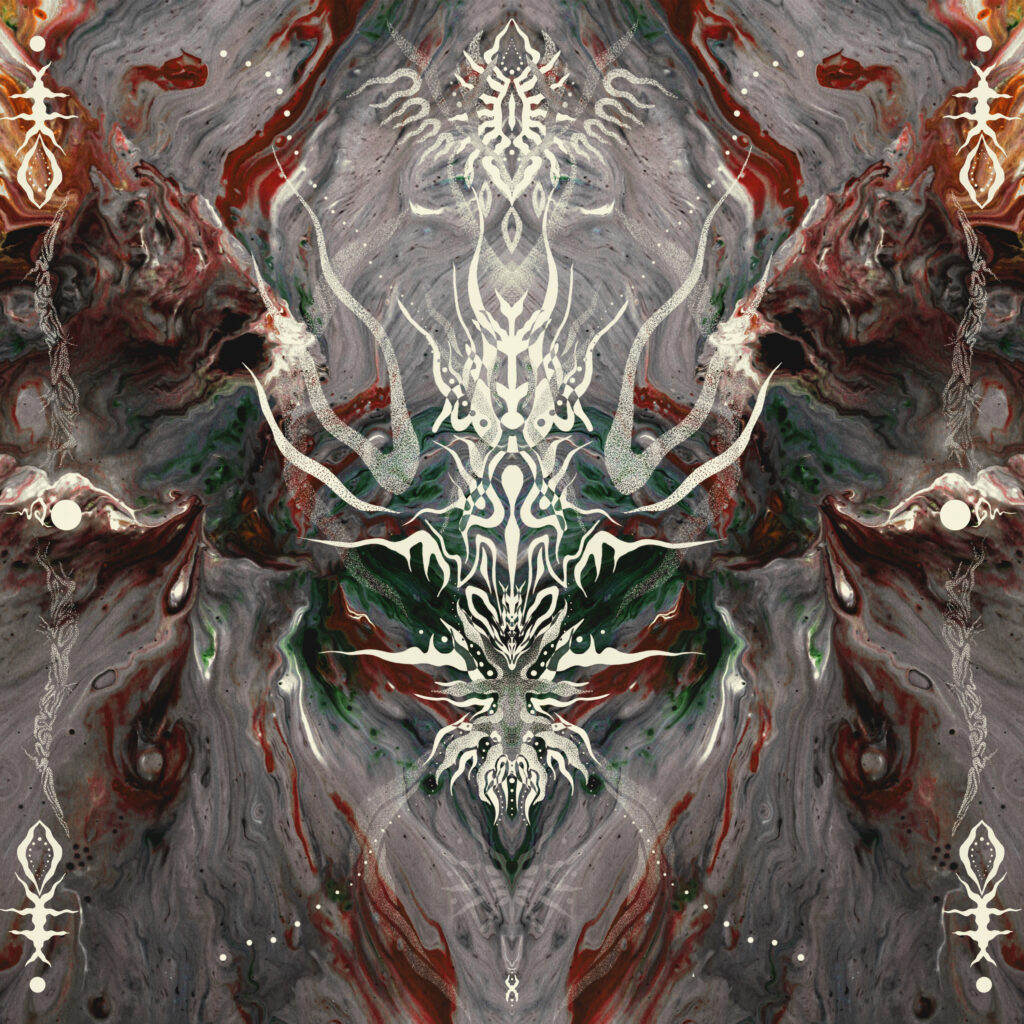 Symmetrical psychedelic cover artwork
