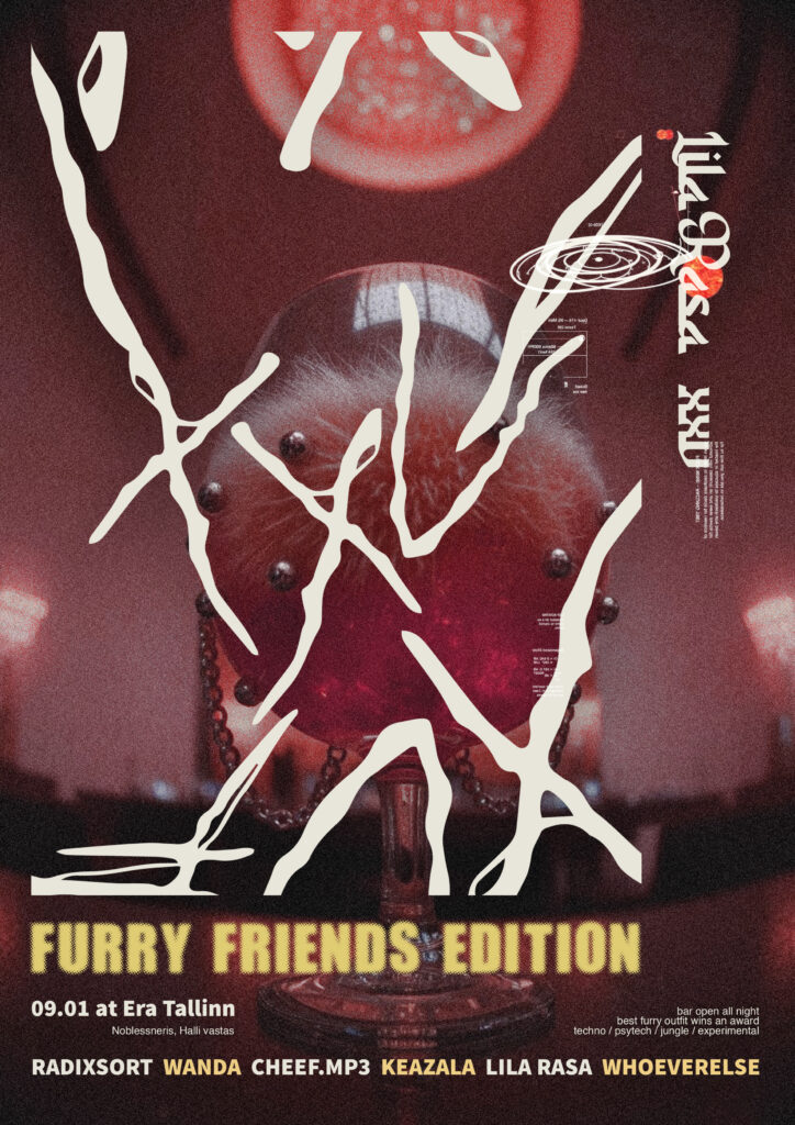 Lila Rasa XXV: Furry Friends Edition event poster – red variant